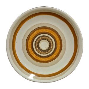 Royal China USA Santa Fe Cavalier Ironstone Brown 6" Bead Dessert  No Chips